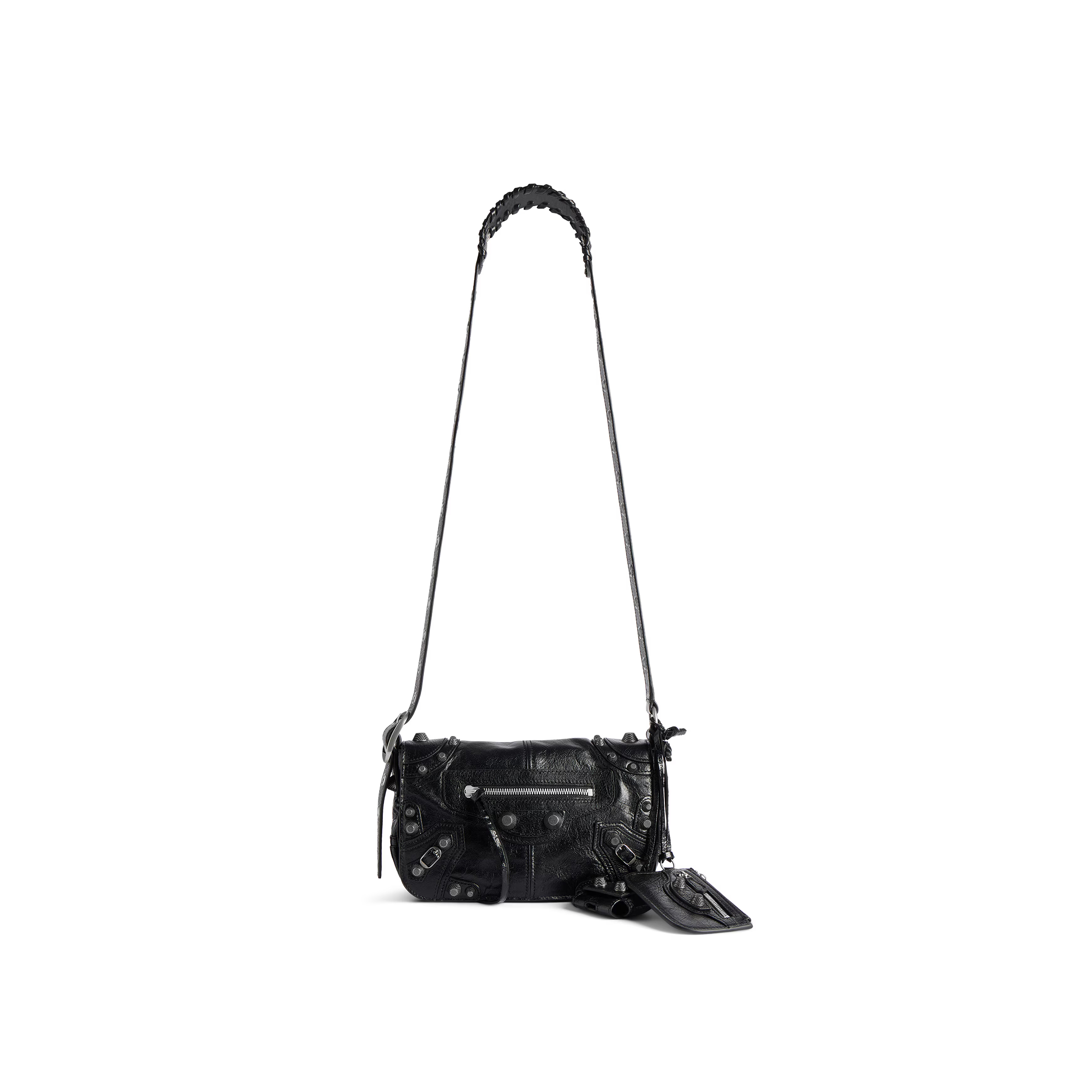 BALENCIAGA MEN'S LE CAGOLE FLAP BAG XS IN BLACK 719082210KR1000 (24*14*5cm)